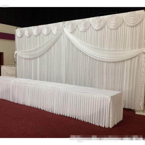 Home Bargains - Customade Satin Wedding Backdrop Curtains Gold