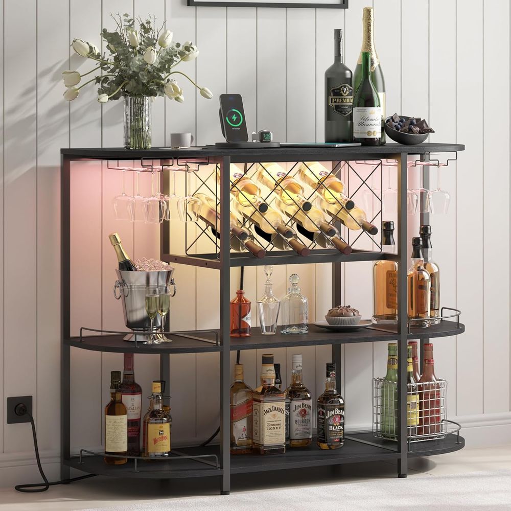 Black 3-Tier Coffee Table with - Home Bar And Coffee review and price
