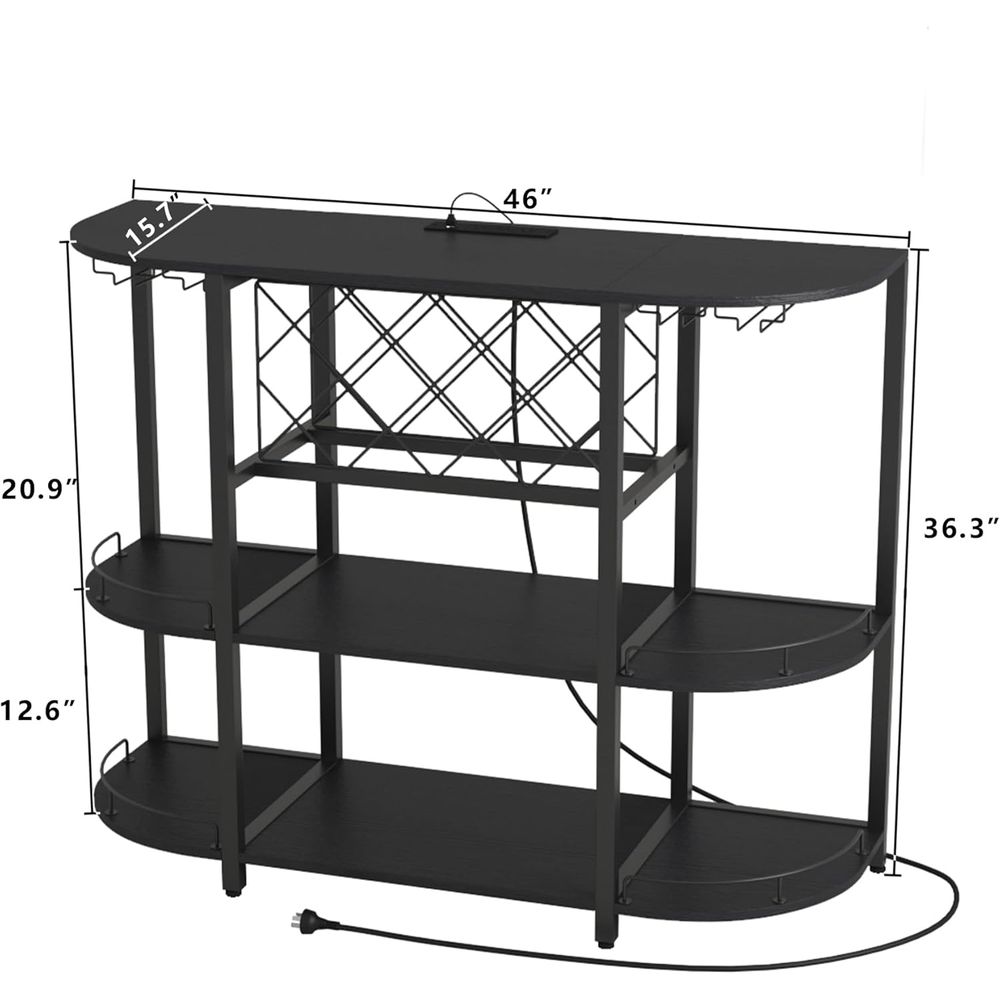 Black 3-Tier Coffee Table with - Home Bar And Coffee review and price