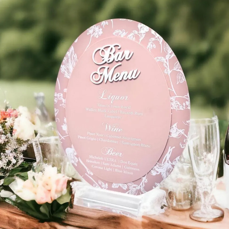 3D OVAL Toile Floral Chinoiser - Cocktail Recipe Book review and price
