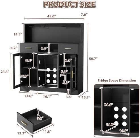 Mini Fridge Cabinet with Stora - Home Bar And Cabinet review and price