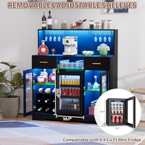 Mini Fridge Cabinet with Stora - Home Bar And Cabinet review and price