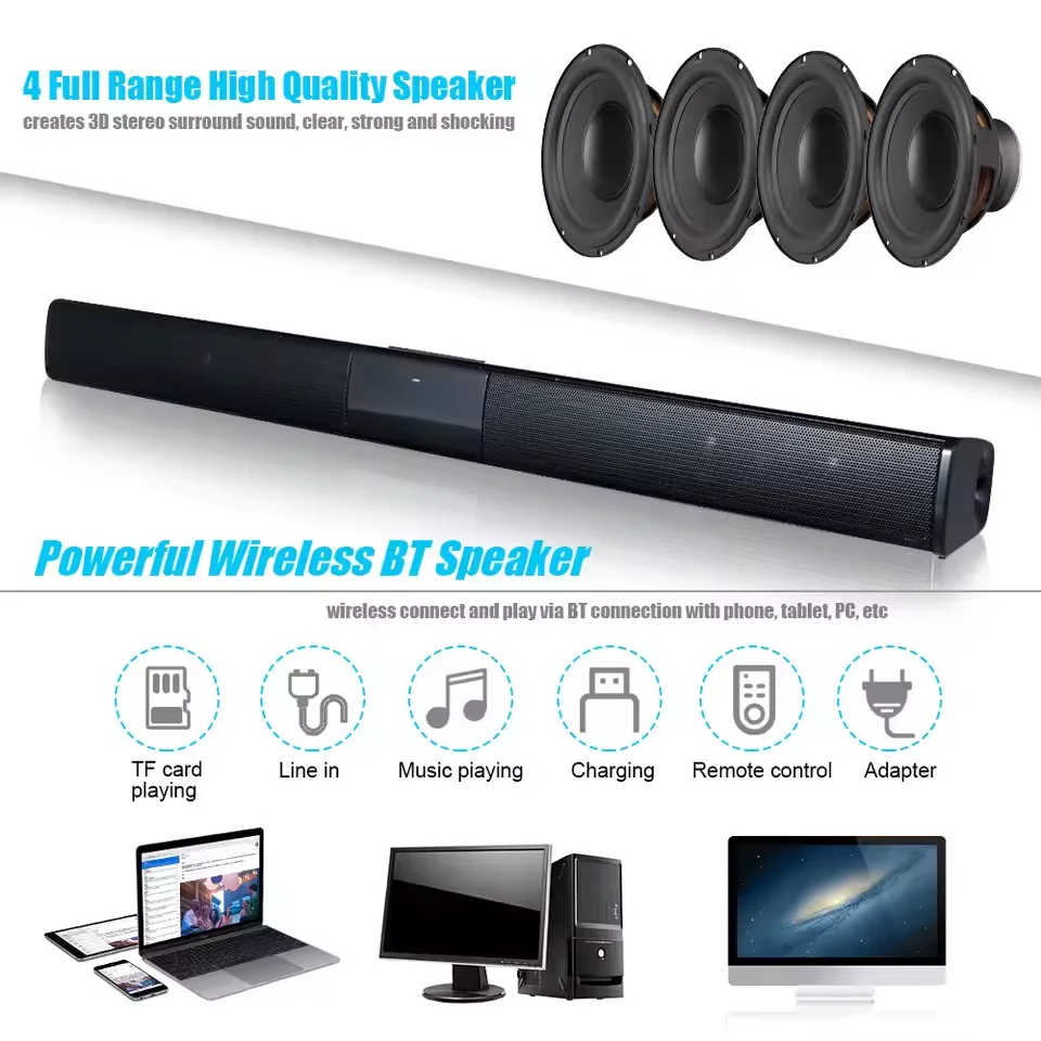 40W Soundbar TV Portable Bluet - Home Bar And Theater review and price