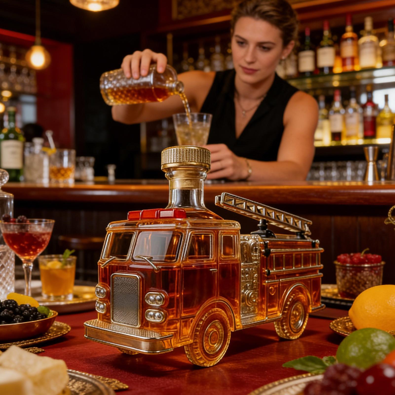 Liquor Bottle 300ml Fire Truck - Home Bar And Cabinet review and price