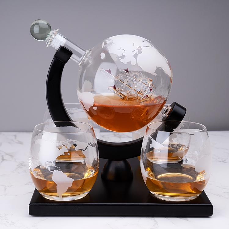 Factory Sale Custom 850ML High - Decanter Globe Set review and price