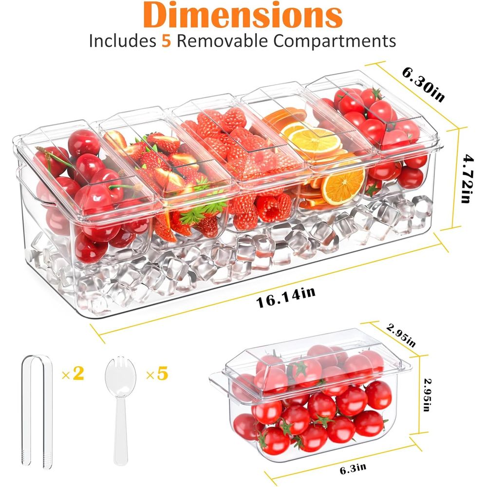 Condiment Tray, Chilled Server - Garnish Tray Set review and price