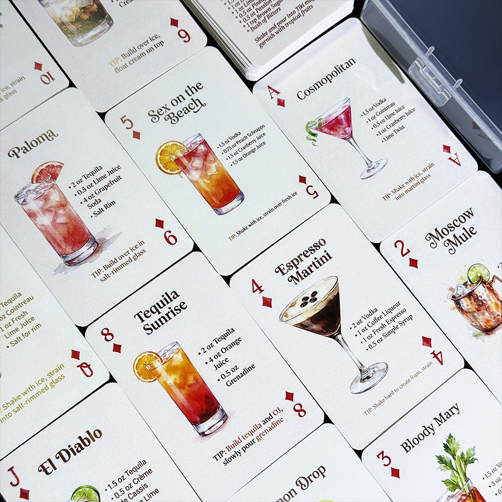 54pcs Cocktail Recipes Playing - Cocktail Recipe Book review and price