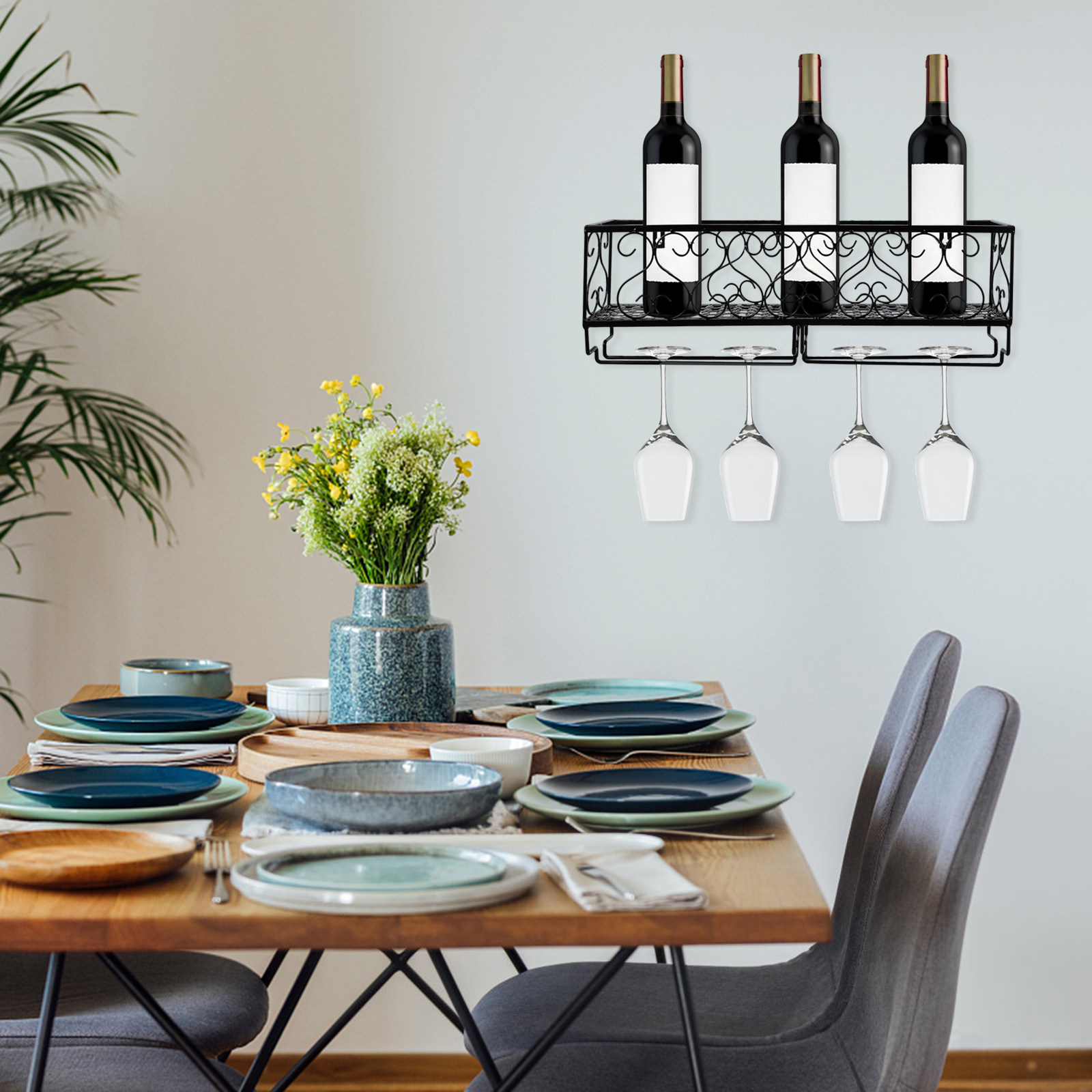 1Pcs Wall Mount Wine Bottle Ra - Home Bar Stand review and price