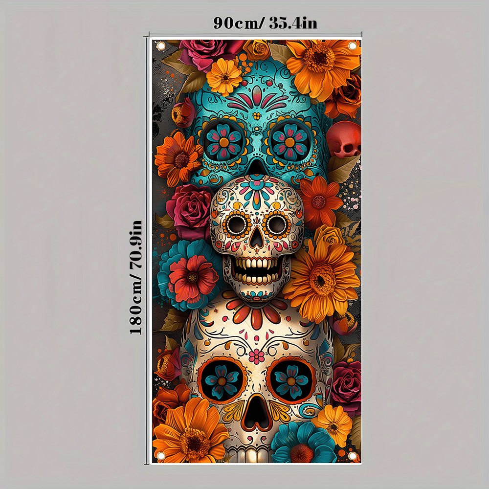 Day of the Dead Curtain - Retr - Home Bargains review and price