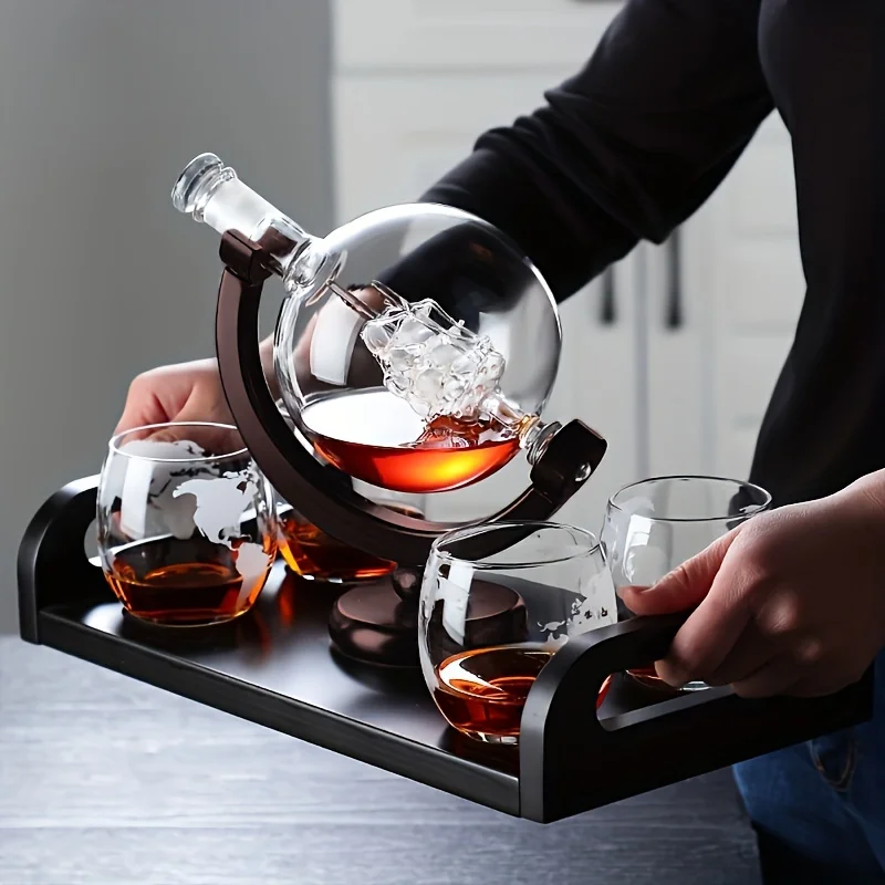 Globe Shaped Whiskey Decanter  - Decanter Globe Set review and price