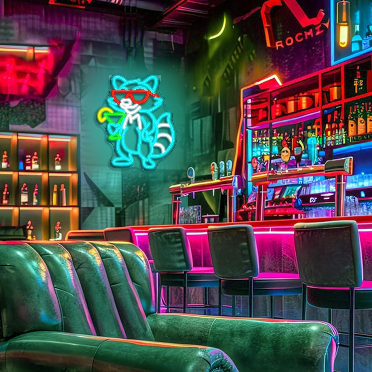 Raccoon With Sunglasses Cockta - Home Bar Lounge review and price
