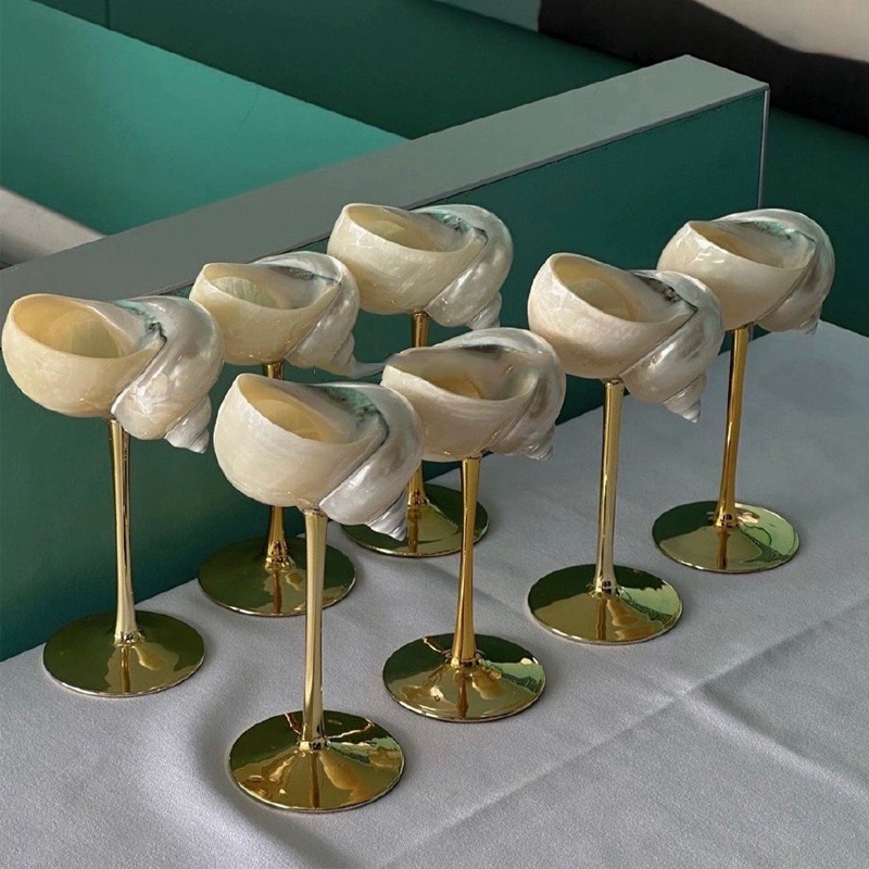 Natural Conch Wine Glass Bar a - Home Bar And Cabinet review and price