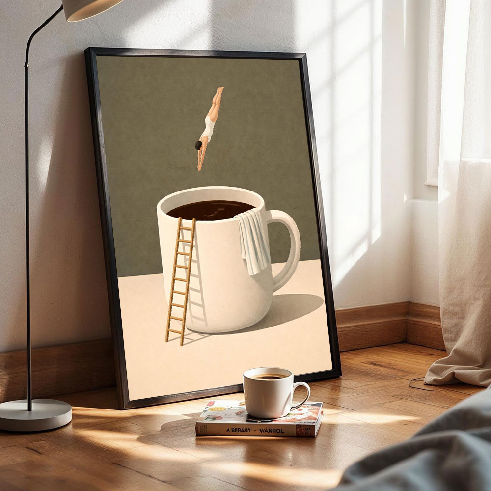 1pc frameless Coffee Adventure - Home Bar And Coffee review and price