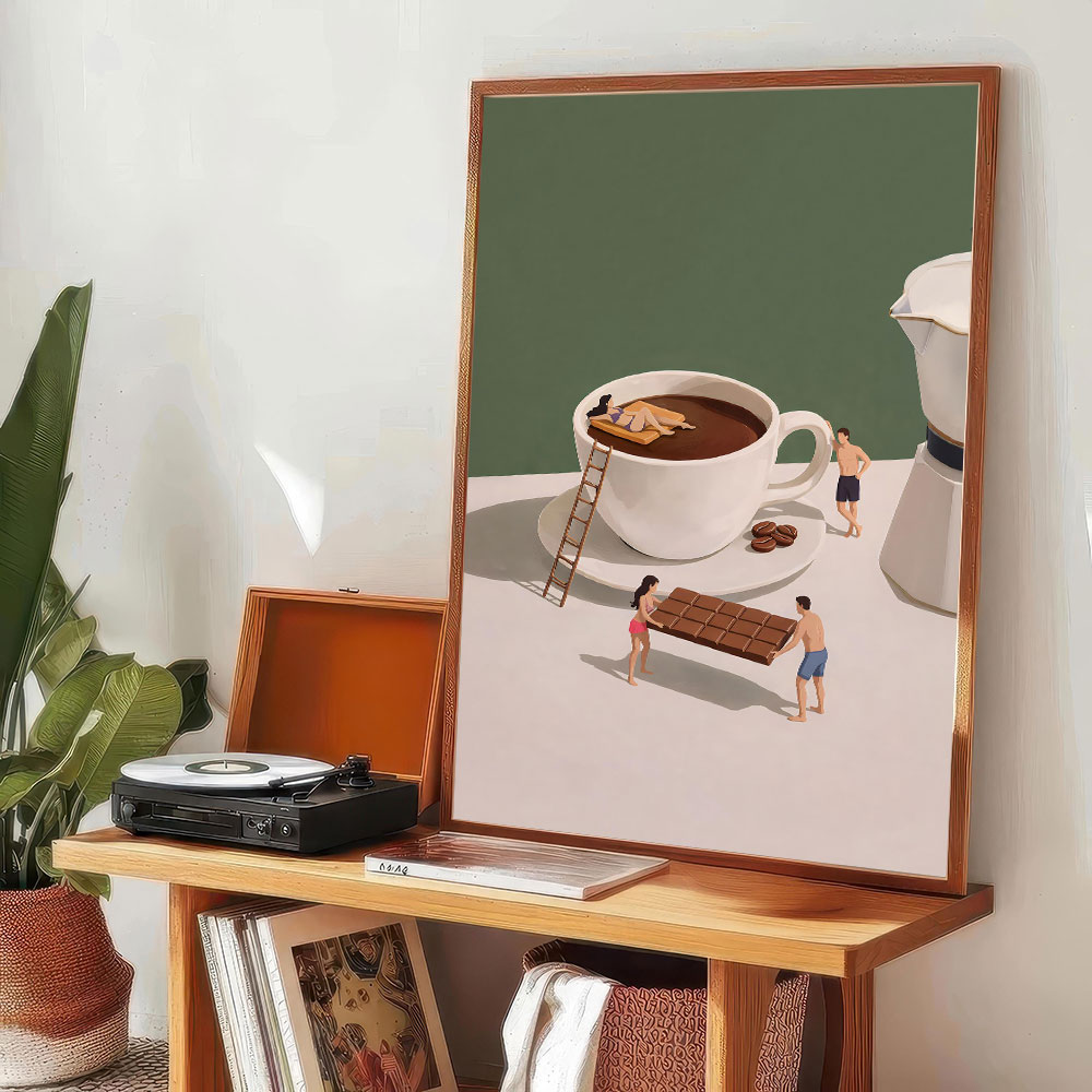 1pc frameless Coffee Adventure - Home Bar And Coffee review and price