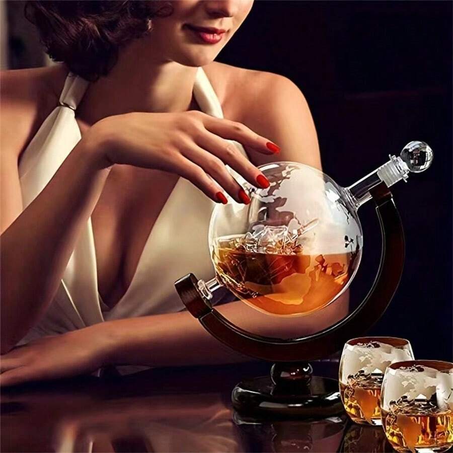 1-piece/3-piece set of globe d - Decanter Globe Set review and price