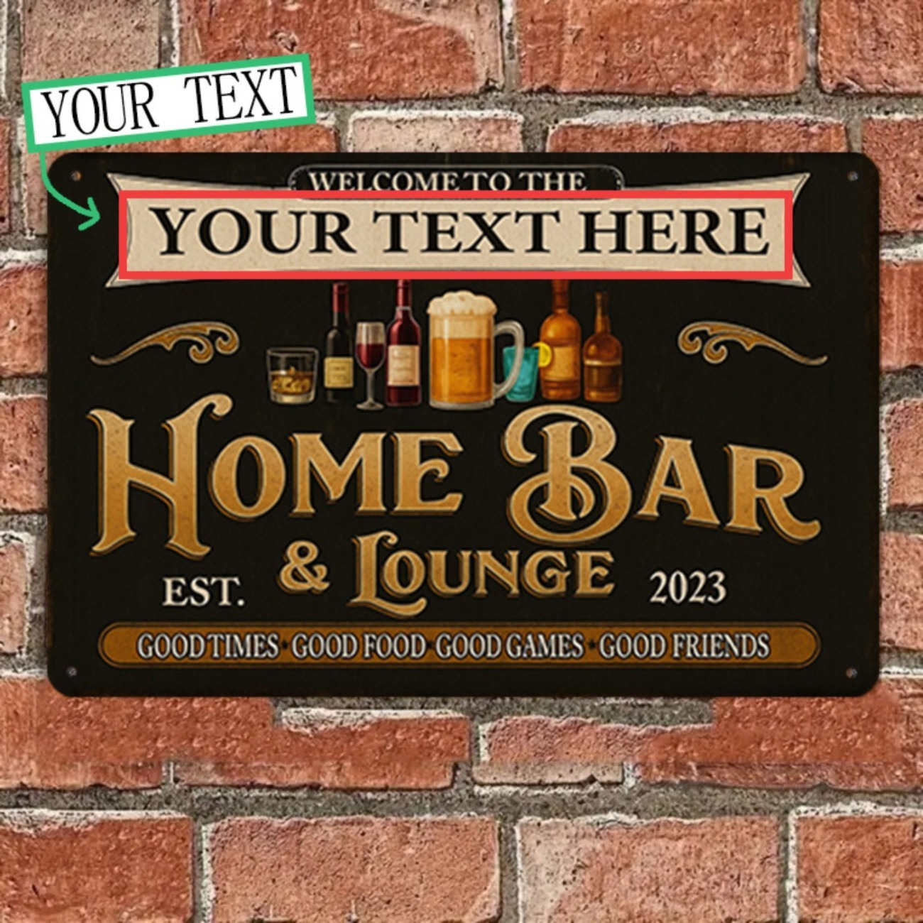 Personalized Custom Vintage Ho - Home Bar Lounge review and price