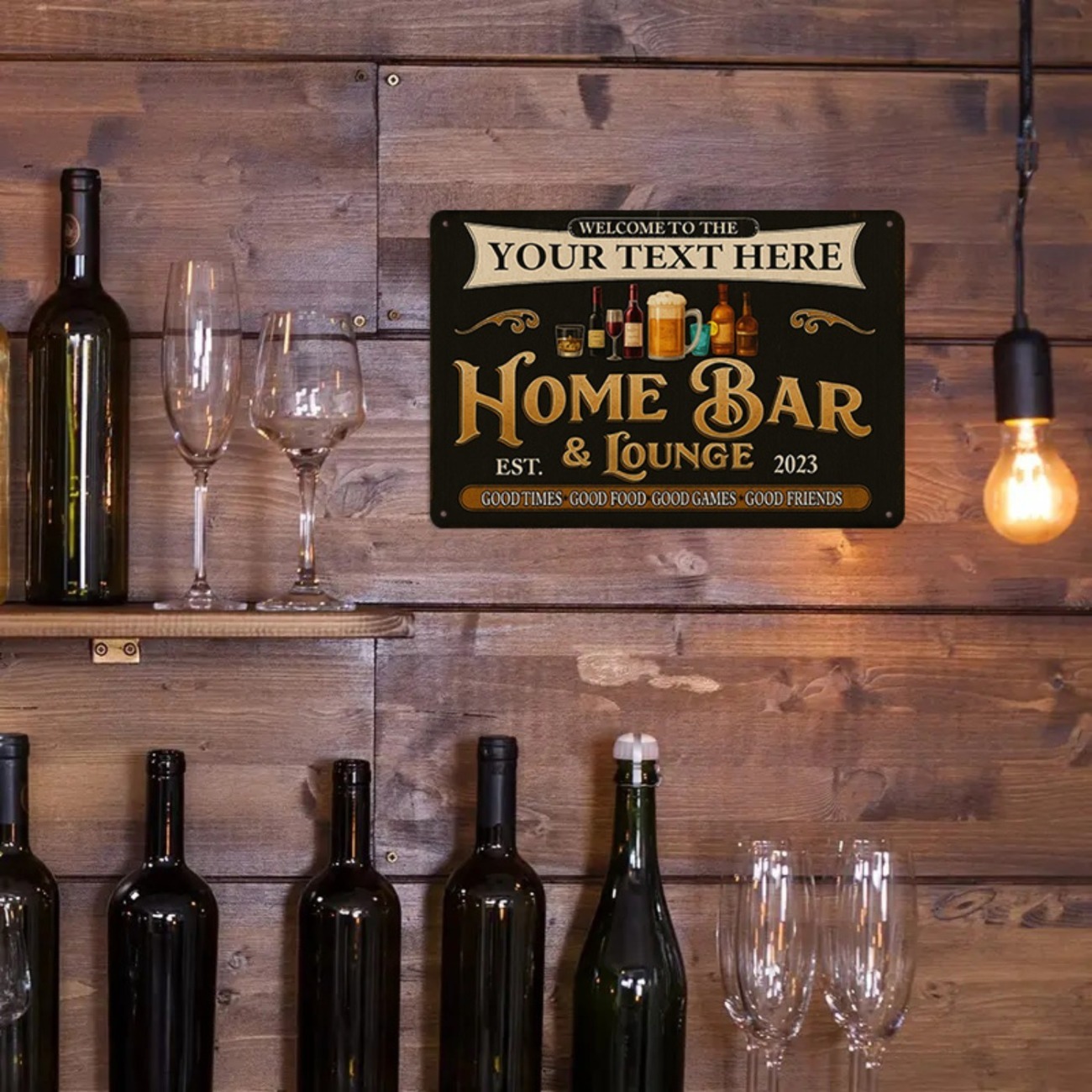 Personalized Custom Vintage Ho - Home Bar Lounge review and price