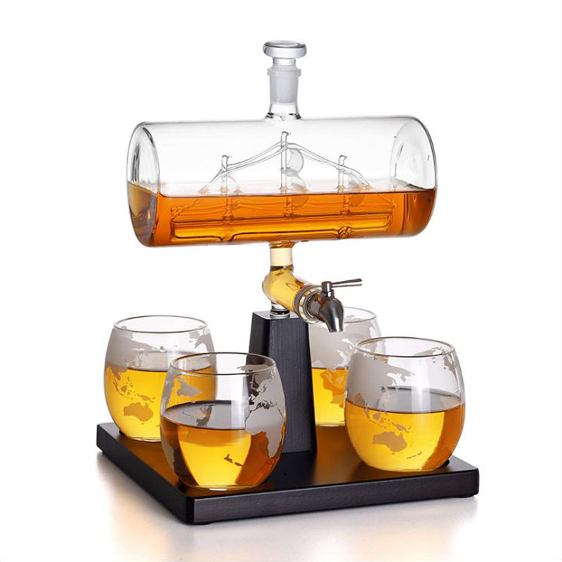 Whiskey Decanter With Antique  - Decanter Globe Set review and price