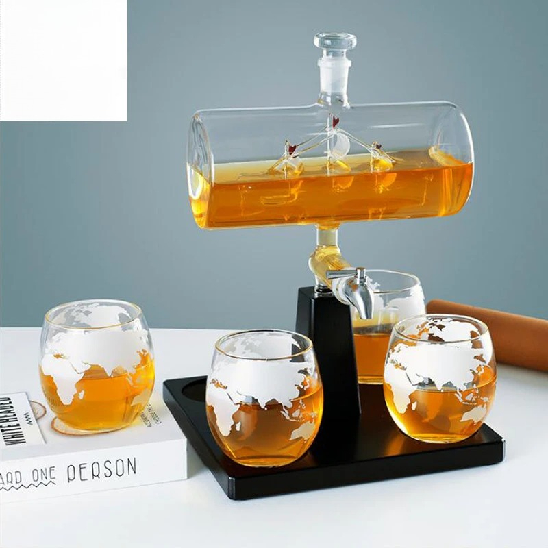 Whiskey Decanter With Antique  - Decanter Globe Set review and price