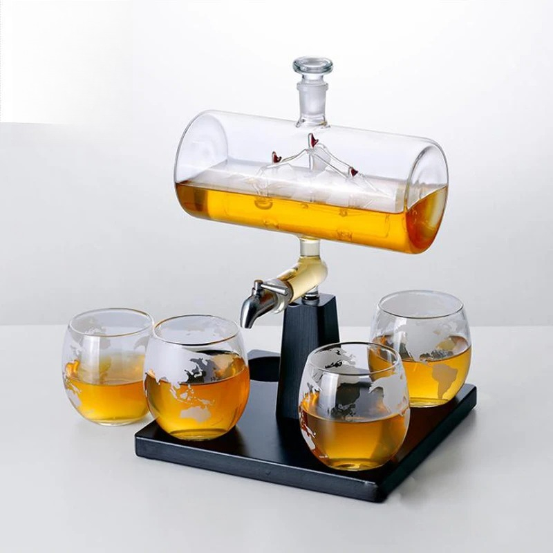 Whiskey Decanter With Antique  - Decanter Globe Set review and price