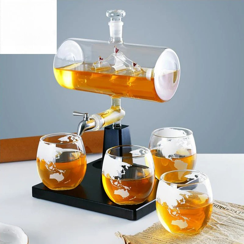 Whiskey Decanter With Antique  - Decanter Globe Set review and price
