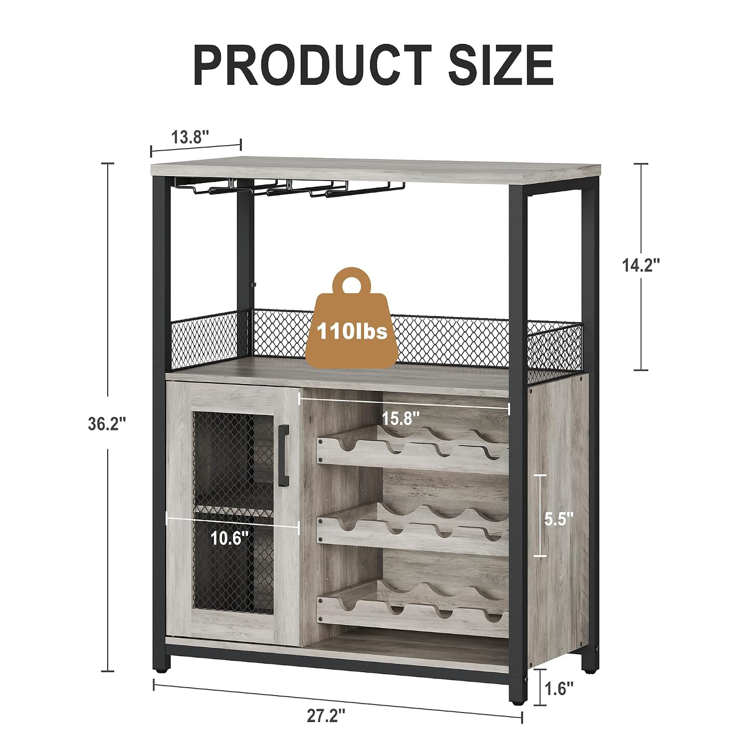 3 Tier Wine Bar Cabinet LED Li - Home Bar And Cabinet review and price