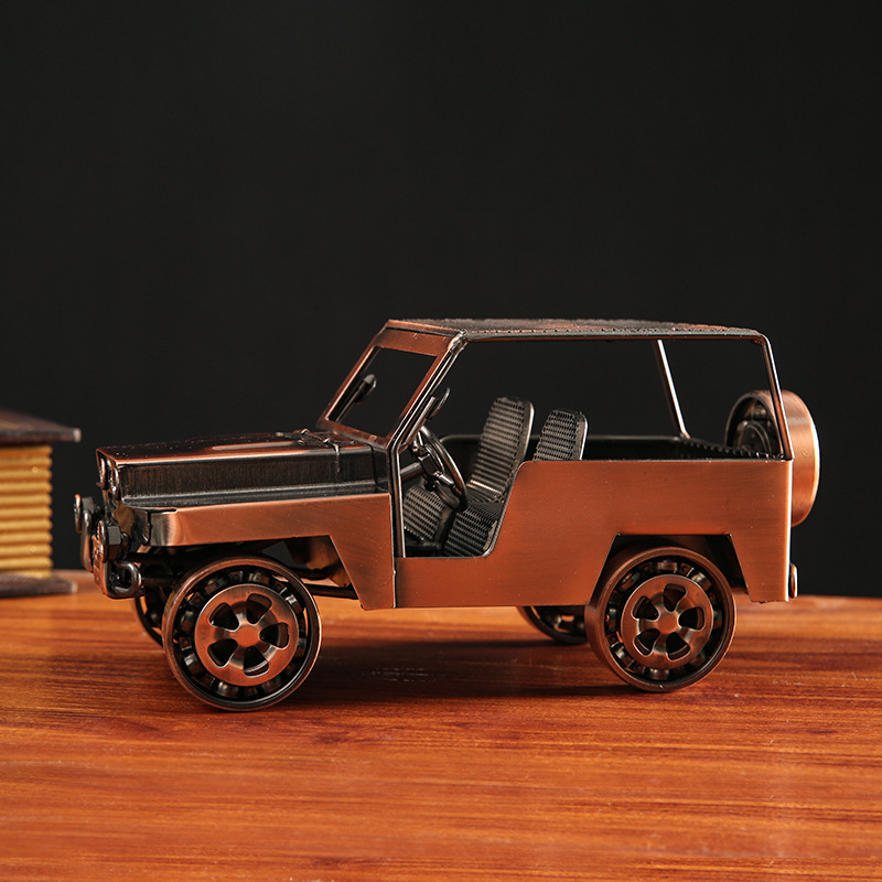 Vintage Jeep Car Ornament Meta - Home Bar And Cabinet review and price