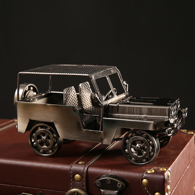 Vintage Jeep Car Ornament Meta - Home Bar And Cabinet review and price