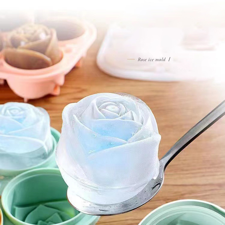 3D Rose Ice Molds 4 Holes Ice  - Ice Mold Sphere review and price