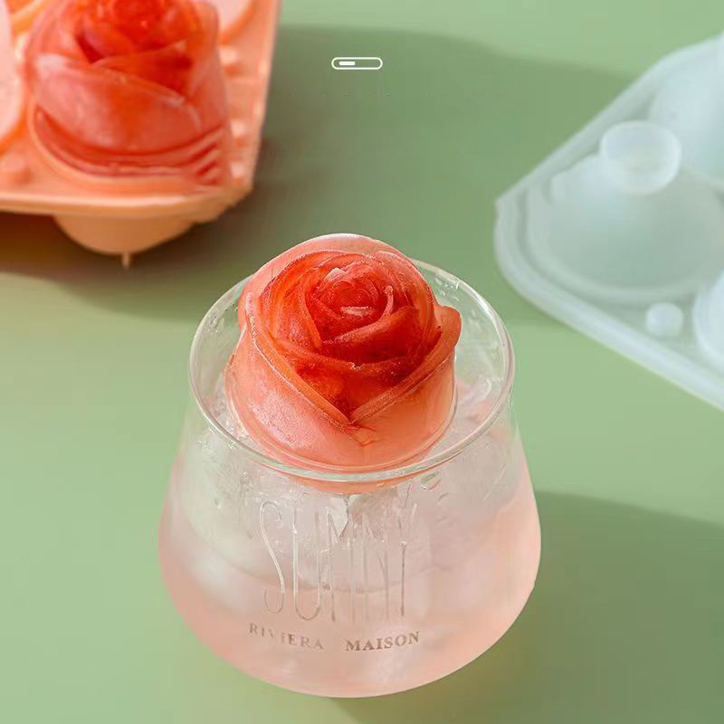 3D Rose Ice Molds 4 Holes Ice  - Ice Mold Sphere review and price