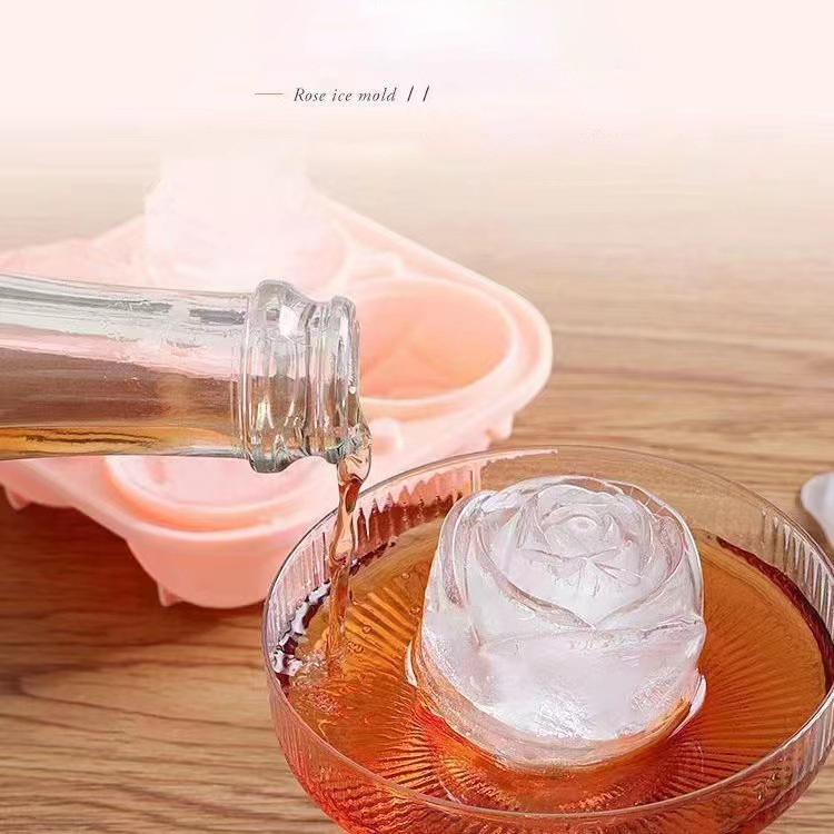 3D Rose Ice Molds 4 Holes Ice  - Ice Mold Sphere review and price