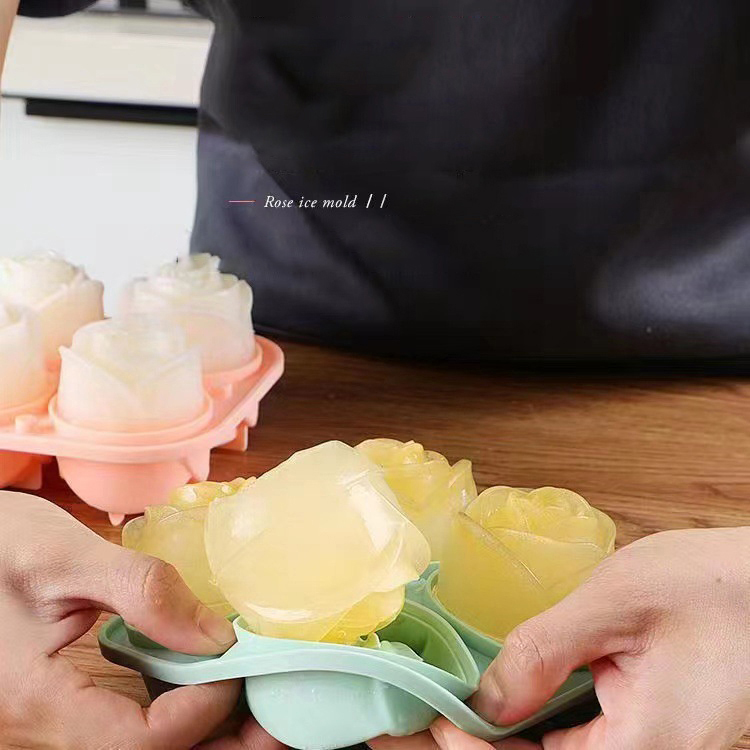 3D Rose Ice Molds 4 Holes Ice  - Ice Mold Sphere review and price