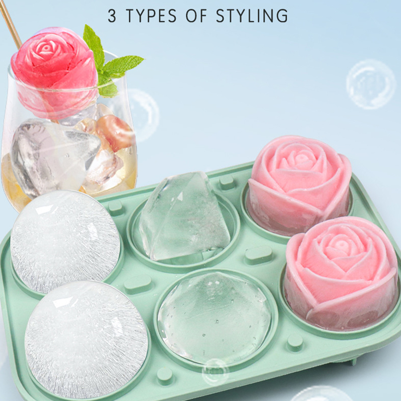 3D Rose Diamond Round Ice Cube - Ice Mold Sphere review and price