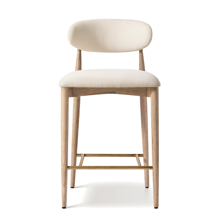 New Style Nordic Fabric Wood C - Home Bar Stools review and price