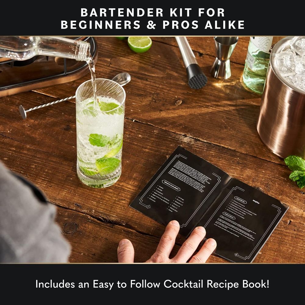 22-Piece Cocktail Shaker & Bar - Cocktail Recipe Book review and price