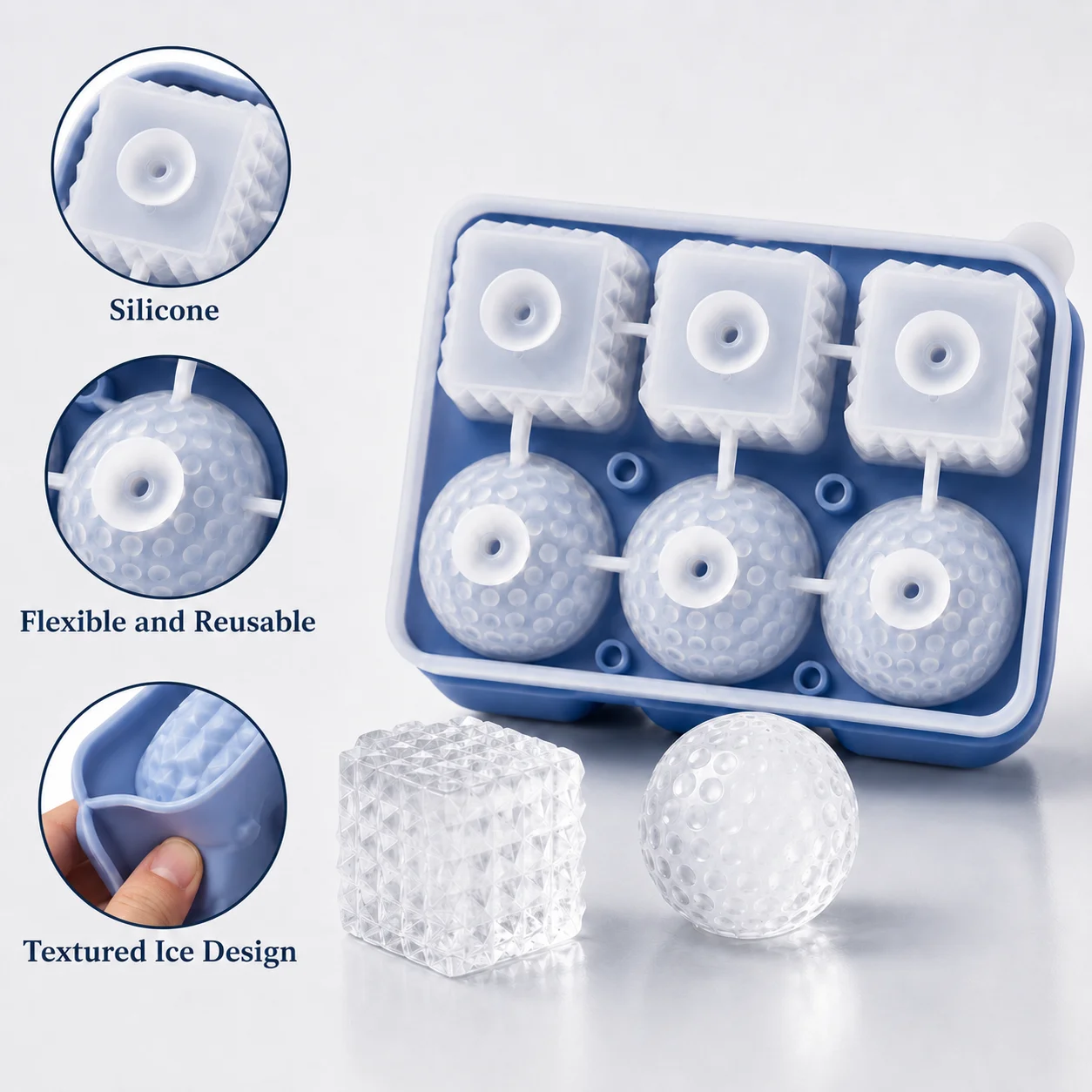 Silicone Whiskey Ice Cube Tray - Ice Mold Sphere review and price