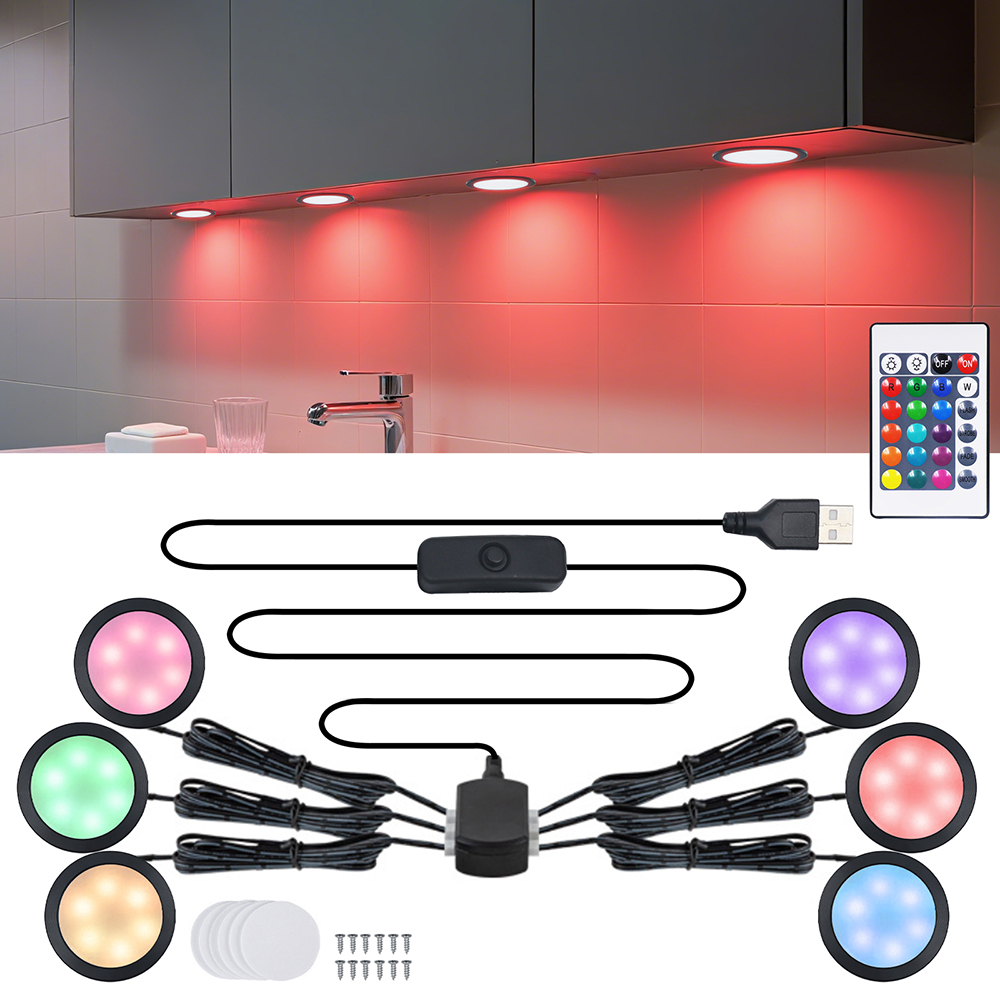 1/2/4/6 Lamp RGB LED Under Cab - Home Bar And Cabinet review and price