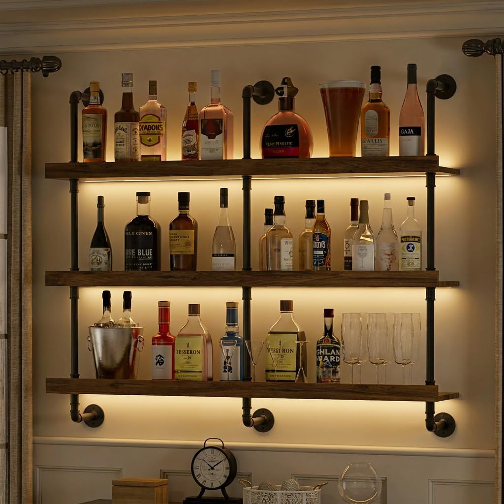 Wall Mounted Wine Rack With LE - Home Bar Stand review and price
