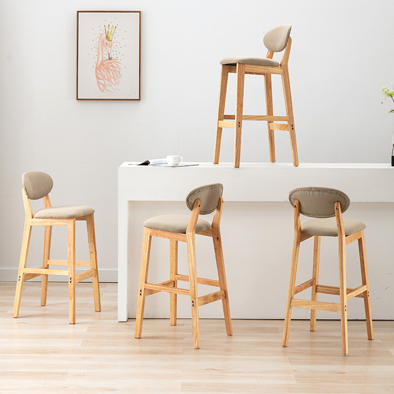 Simple solid wood bar chair, d - Home Bar Stools review and price