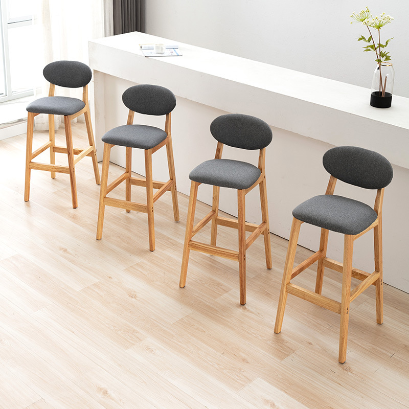 Simple solid wood bar chair, d - Home Bar Stools review and price