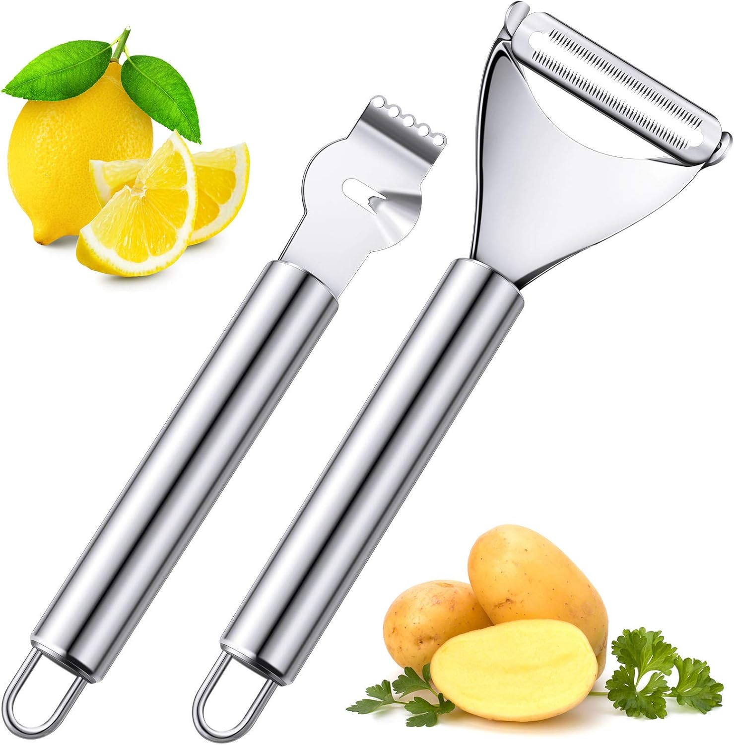 2 Pieces Stainless Steel Lemon - Peeler Channel Knife review and price