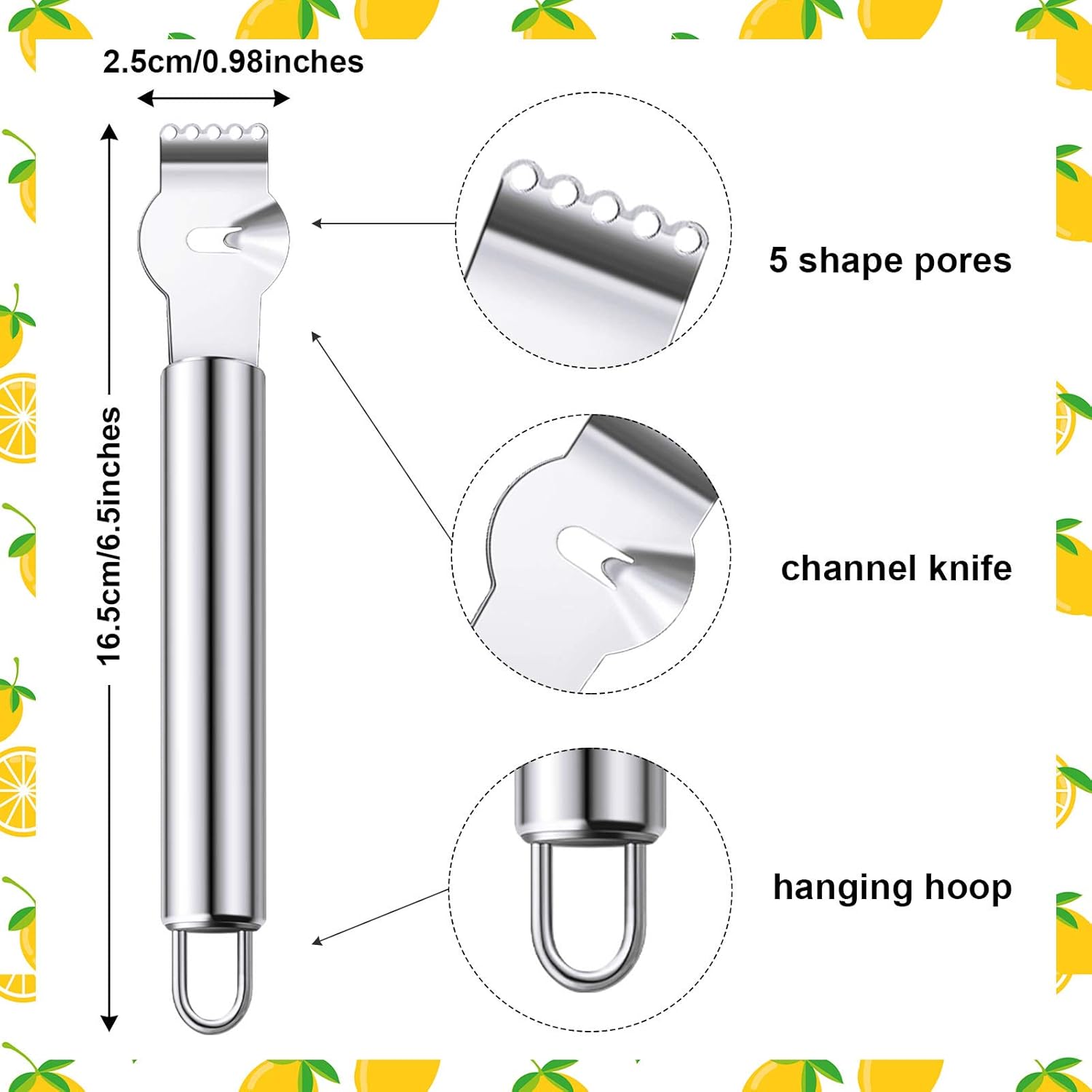 2 Pieces Stainless Steel Lemon - Peeler Channel Knife review and price