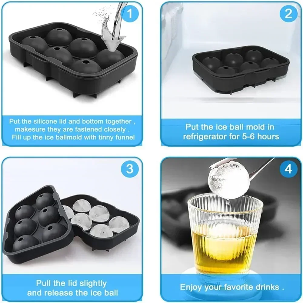 6 Cavity Ice Ball Mold Food Gr - Ice Mold Sphere review and price