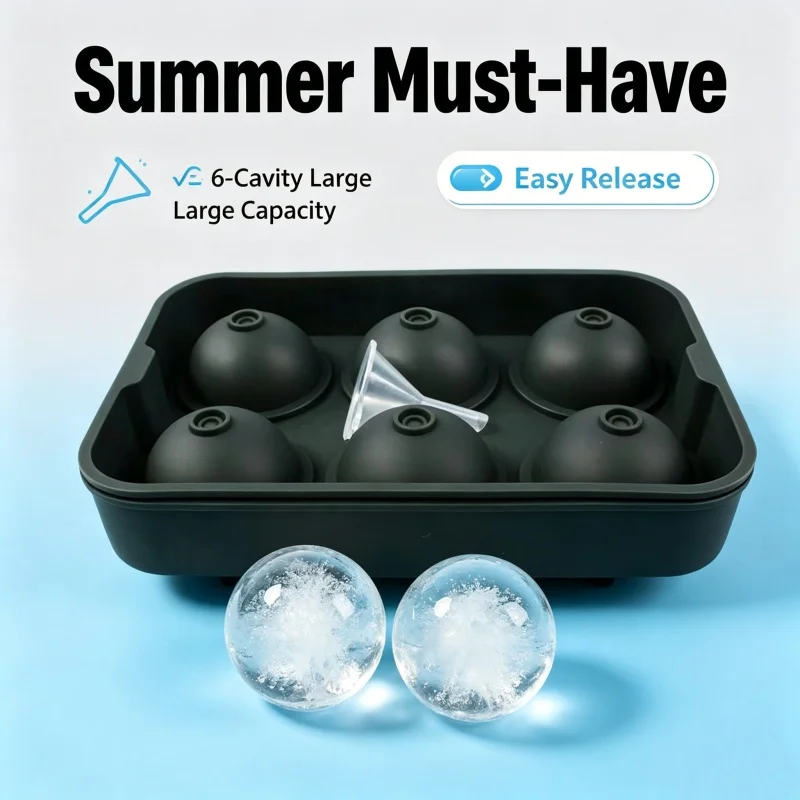6 Cavity Ice Ball Mold Food Gr - Ice Mold Sphere review and price