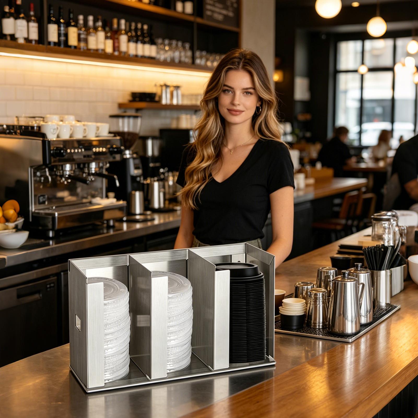 Cup And Lid Holder Stainless S - Home Bar And Coffee review and price