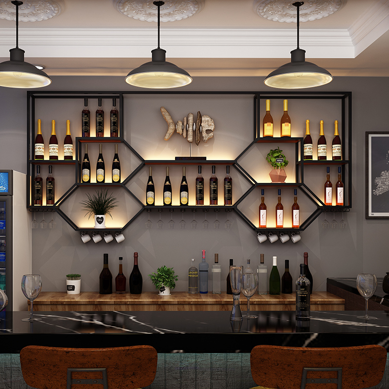 Metal Shelves Wine Cabinet Liv - Home Bar And Cabinet review and price