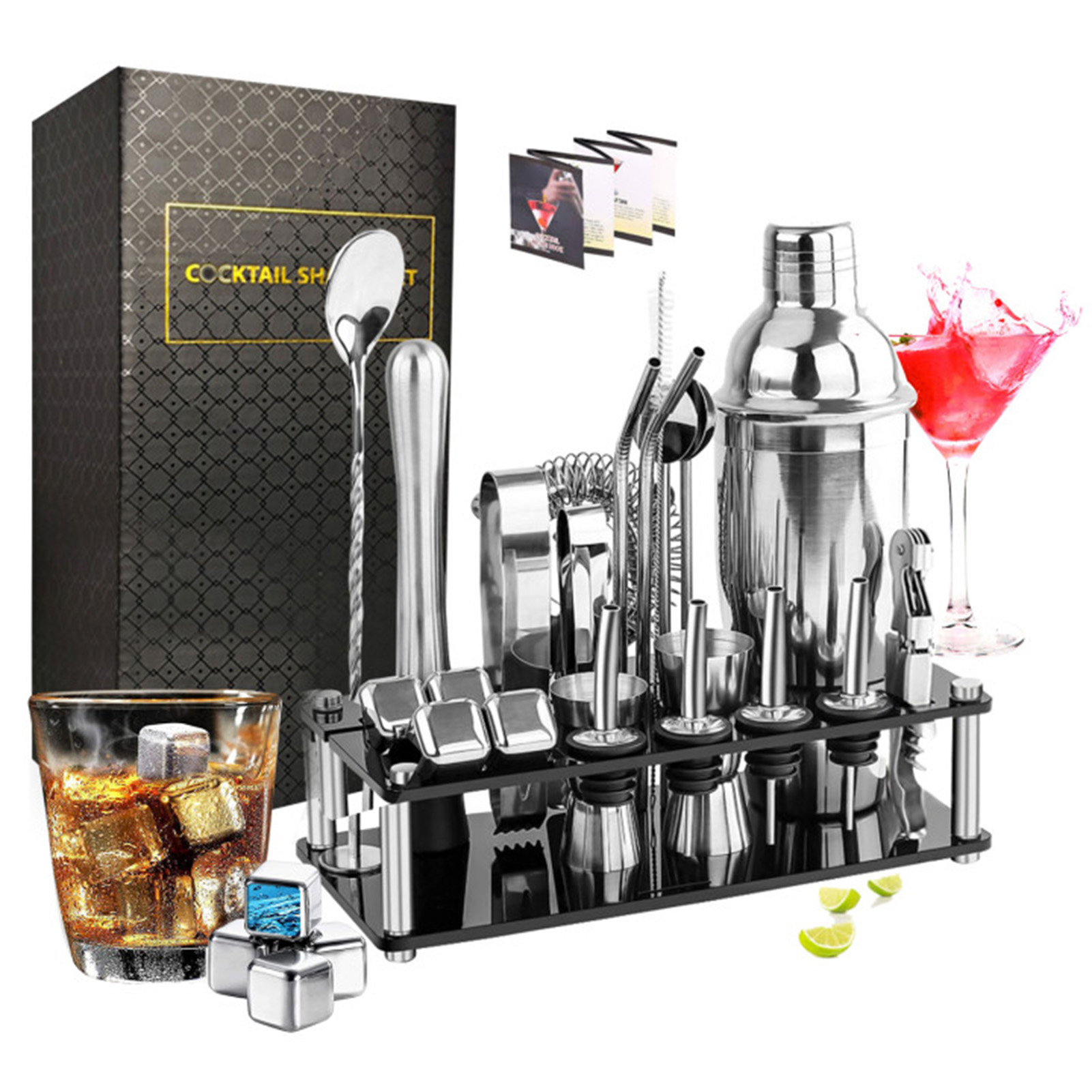 Cocktail Making Set Shaker Sta - Cocktail Recipe Book review and price