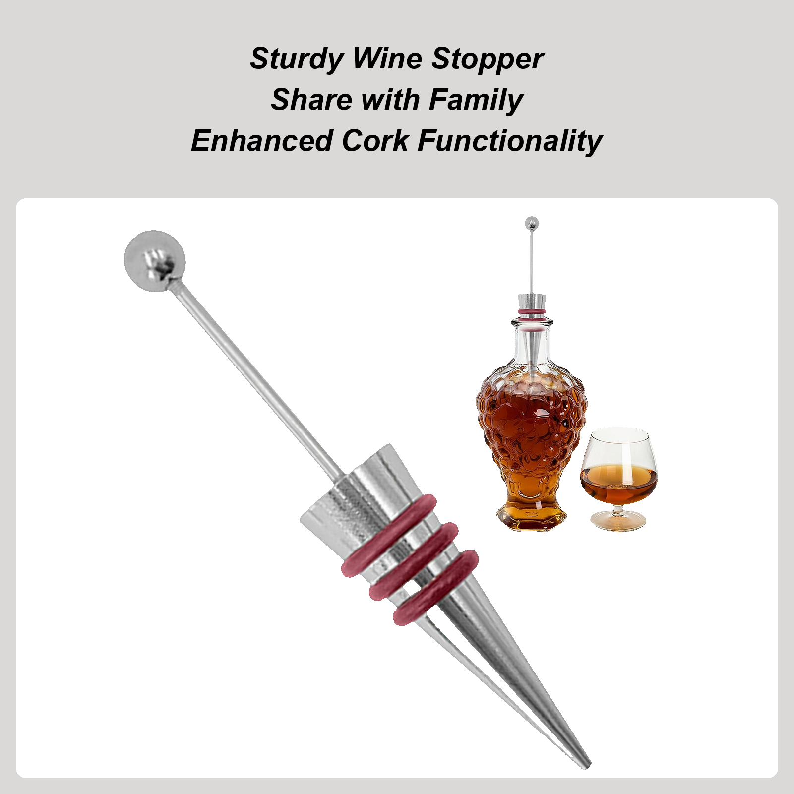 Wine Stopper Alloy Silicone Re - Home Bar Supplies review and price