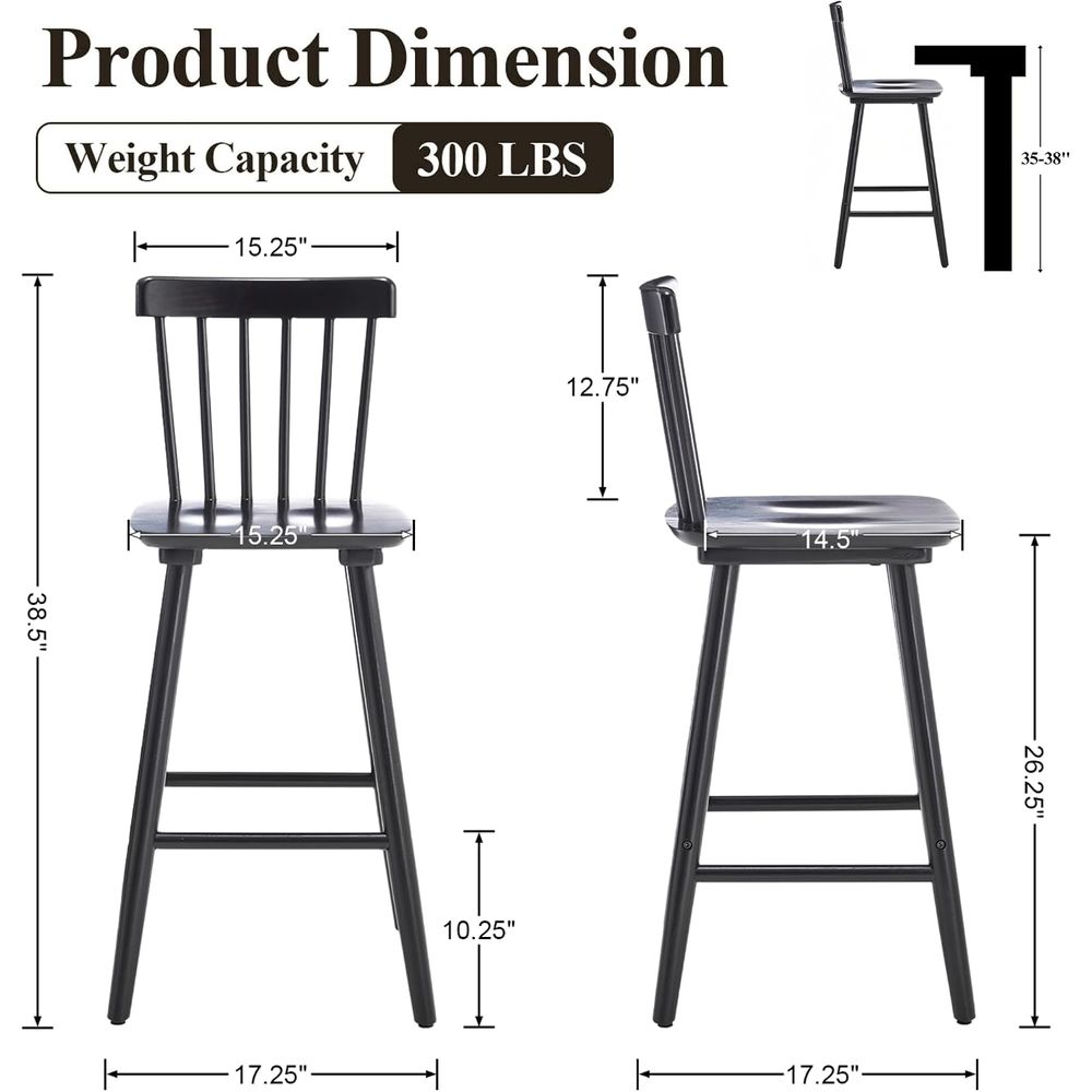 Set of 4, 26 Counter Height Wo - Home Bar Stools review and price